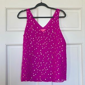 NWT Lilly Pulitzer Florin Silk Sleeveless V-Neck S